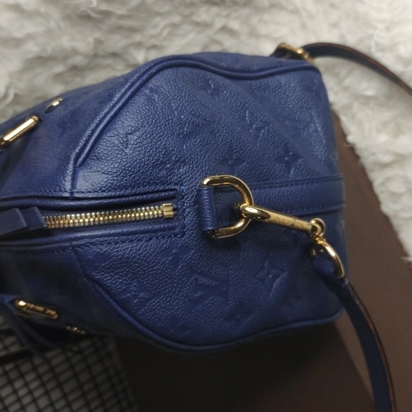 Louis Vuitton Blue Monogram Empreinte 25 Speedy - Picture 5 of 10